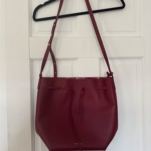 Mansur Gavriel Red/Burgundy Leather Bucket Bag
